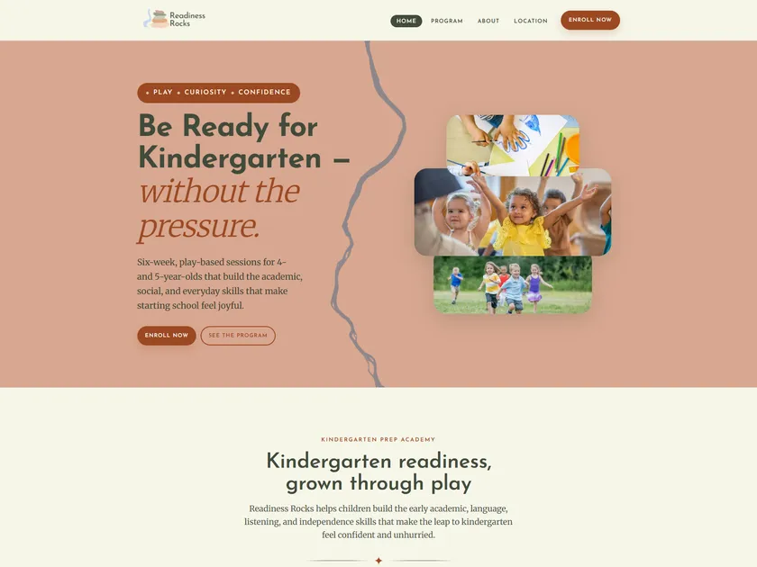 Readiness Rocks website homepage