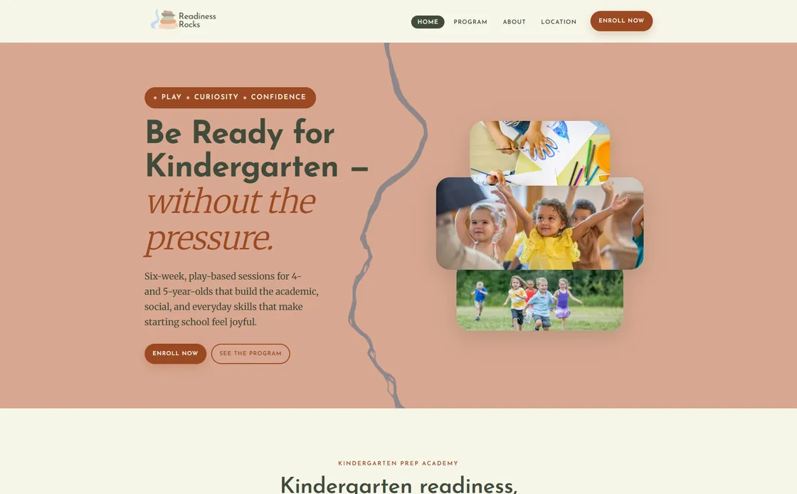Readiness Rocks website homepage